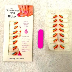 1 LEFT!!!🆕NAIL STICKERS/WRAPS- Rainbow 🌈 Design